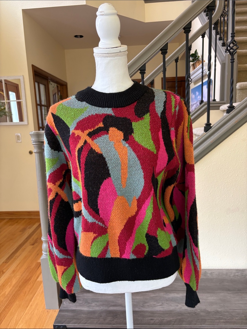 FARM Rio The Dance Multicolor Knit Sweater Size Medium - Picture 3 of 13